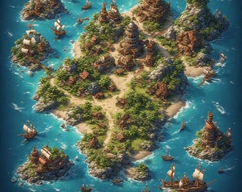 TTRPG Battlemap Pirate Haven