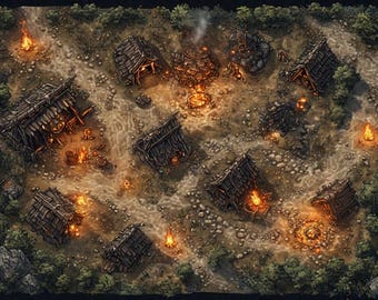 TTRPG Battle Map Bandits camp