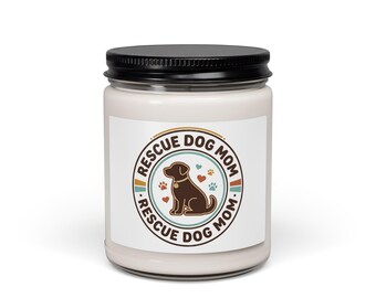 Candela profumata in soia "Rescue Dog Mom", 255 ml / Orgoglio del salvataggio, cucciolo peloso