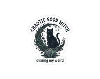 Chaotic Good Witch Kiss-Cut Stickers | witchy, goblincore, cottagecore-adjacent