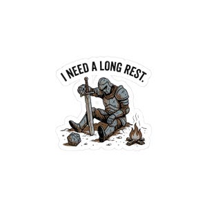 Klistermärke med "I Need a Long Rest" | Kyssklippt, Retro Fan-estetik