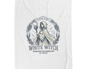 Fluweelzachte deken White Witch Herbalism | heksachtig, aangrenzend aan cottagecore