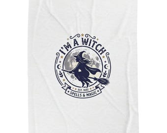 Witchy Moon embleem fluwelen pluche deken | heksachtig, hemels, aangrenzend aan cottagecore