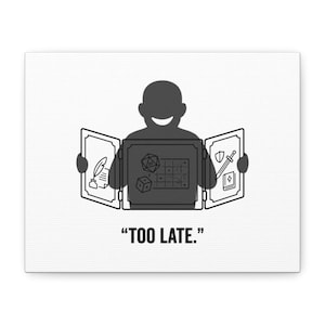 Too Late RPG Mission Patch Canvas, espace, science-fiction, art de science-fiction cosmique difficile