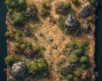 TTRPG verschlafenes Dorf im Wald