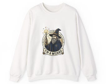 I’m a Wizard Sweatshirt | witchy goblincore, celestial cottagecore-adjacent
