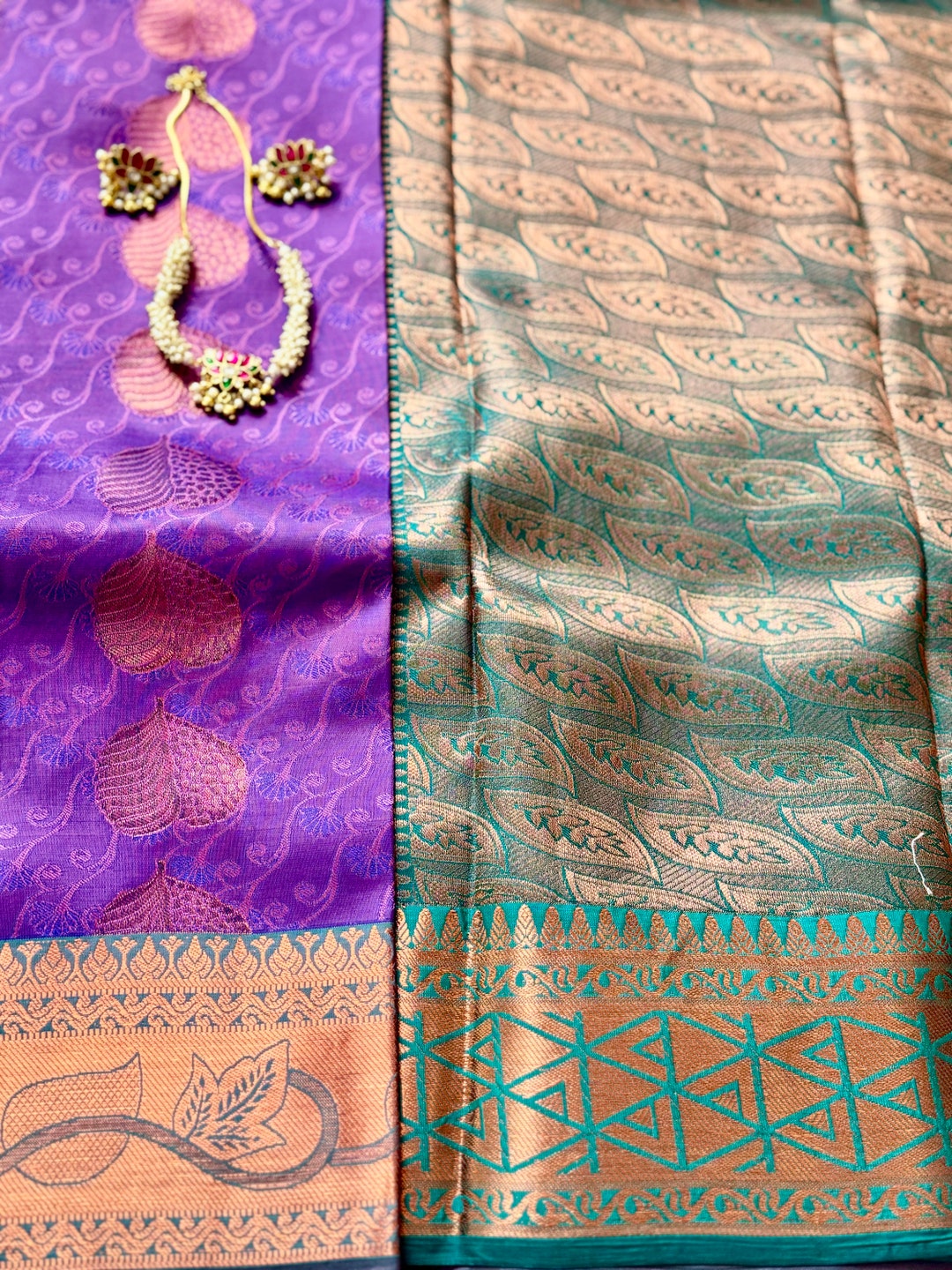 Lavender - Pure Silk Saree with Silver Zari