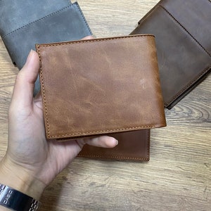 Leather Man Wallet, Personalized Leather Wallet, Engraved Wallet, Handmade Wallet, Leather for wallet