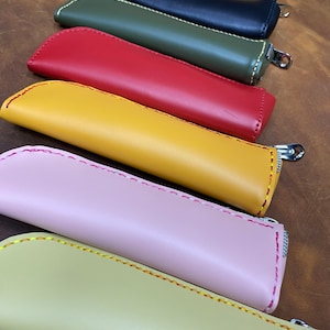 Pencil Case, Leather Pencil Case, Pen Holder, Leather Handmade, Handcrafted Quality, Leather Good, Gift For Christmas, Zipper Pen Holder