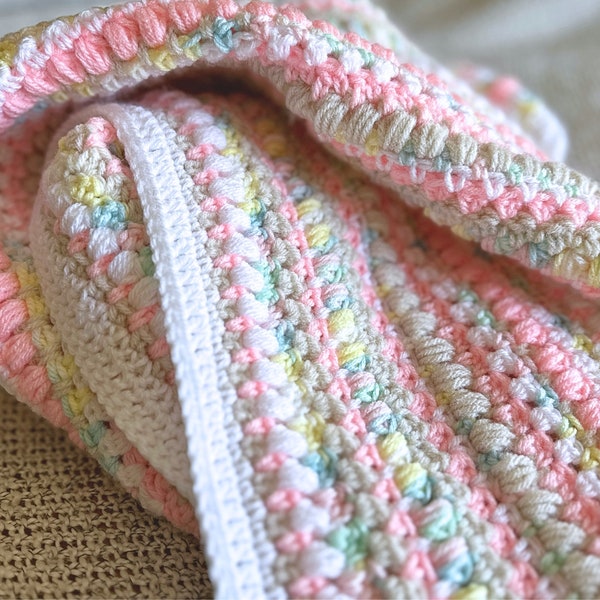 Crochet Baby Blanket Pattern - Boho Rainbow | Baby Blanket Crochet Pattern | Afghan Baby Blanket Pattern | Easy Blanket Pattern Crochet PDF