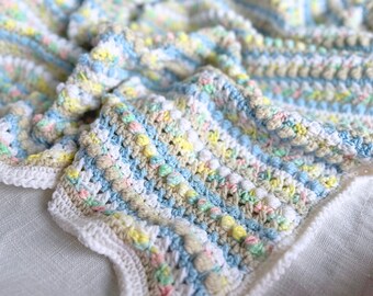 Crochet Baby Blanket Pattern - Boho Berry, Easy Crochet Pattern, Afghan Baby Blanket Pattern, Easy Baby Blanket, Crochet Pattern PDF