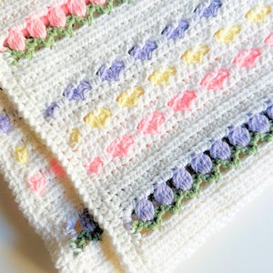 Crochet Baby Blanket Pattern - Hearts and Flowers, Easy Baby Blanket Crochet Pattern, Heart Blanket Crochet Pattern, Blanket Patterns PDF