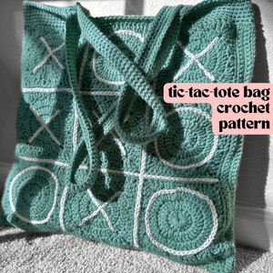 Crochet Bag Pattern - Granny Square Tote Bag Pattern, Aesthetic Boho Crochet Tote Bag Pattern, Easy Crochet Pattern PDF Instant Download