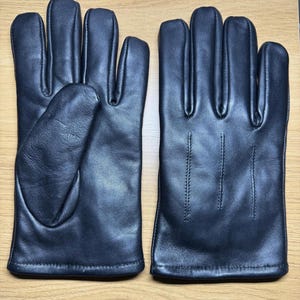 Men&#39;s Classic genuine leather winter gloves warm soft  fur lining