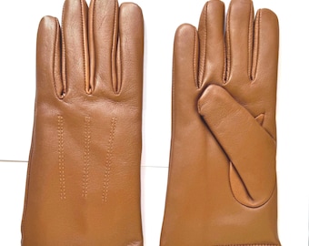 Women's Classic Leather Gloves warm soft cashmere lining Luxury Christmas gift by aliganto london