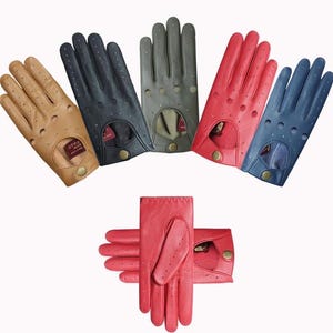 Men,s leather classic driving gloves