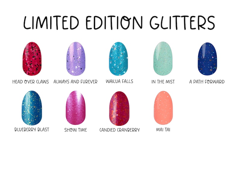 CS GLITTER Nail Strips 100 Real Nail Polish Made in the USA Tons of