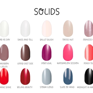 CS SOLID Nail Strips * 100% Real Nail Polish * Made In The USA * Many Colors To Choose From * Manicure * Pedi * Solids * Classic