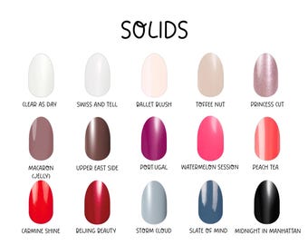CS SOLID Nail Strips * 100% Real Nail Polish * Made In The USA * Many Colors To Choose From * Manicure * Pedi * Solids * Classic