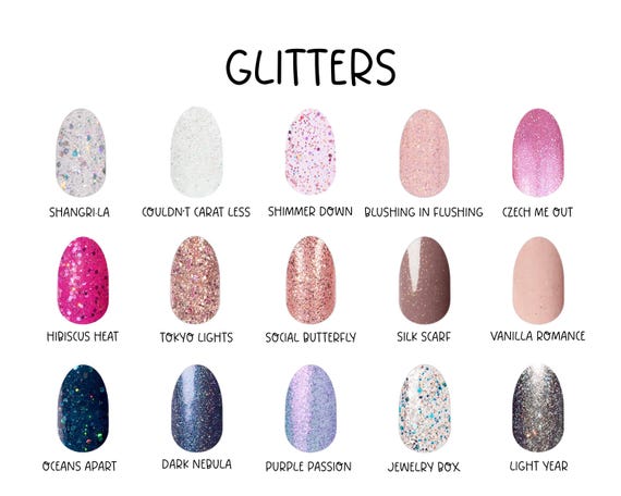 CS GLITTER Nail Strips * 100% Real Nail Polish * Made In The USA * Tons Of Colors To Choose From * Manicure * Pedicure * Glitters