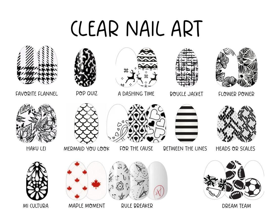 CS CLEAR OVERLAYS Nail Strips 100 Real Nail Polish Made in the U.S.A