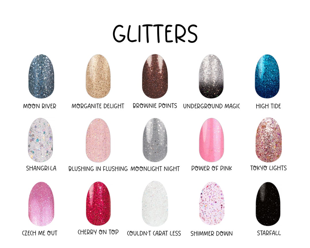 CS GLITTER Nail Strips 100 Real Nail Polish Made in the USA Tons of