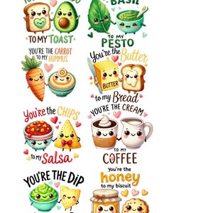 Food Pun Couples Magnets, funny magnets, valentines gifts, condiment magnets, wordplay magnets