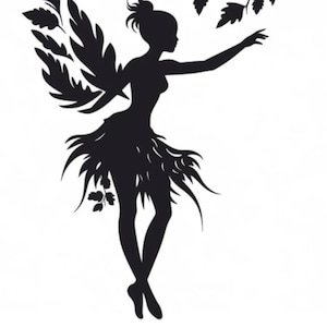 Fairy Vinyl Decal, Fairy Laptop Sticker, Silhouette Fairy Vinyl Decal, Waterbottle sticker, Woodland Fairy, Fantasy Character, Fairy sticker
