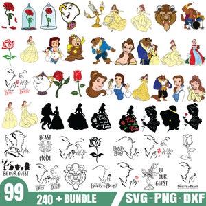 Beauty and The Beast Svg bundle- PNG-SVG-DXF