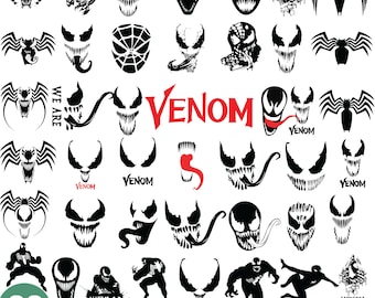 Venom Svg bundle- PNG-SVG-DXF