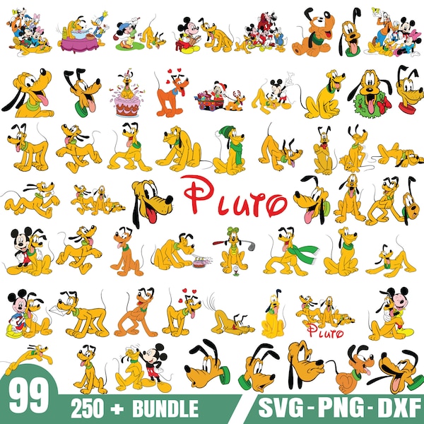 Pluto Svg bundle- PNG-SVG-DXF