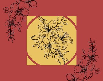 Digital print digital art high definition file "Flowers"