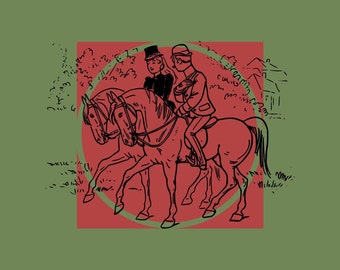 Digital print digital art high definition file "Horse Ride"