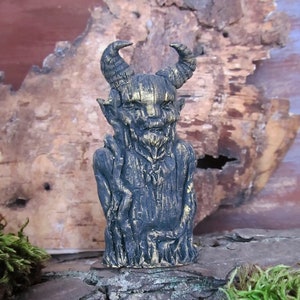 Pan god statue Satyr Greek God figurine Pan Forest Pagan God figure God of Wild and Nature Wicca altar Greek Mythology Horned God amulet