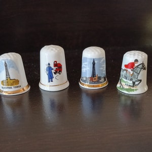 Souvenir English Bone China Thimbles including Ken Parry & Finsbury Collectibles