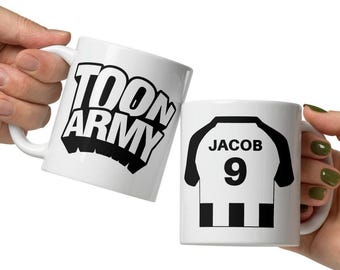 Personalised, Newcastle United FC, Toon Army, Mug: Fan Gift