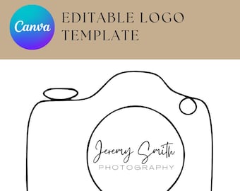 Photographer Editable Logo Canva Template