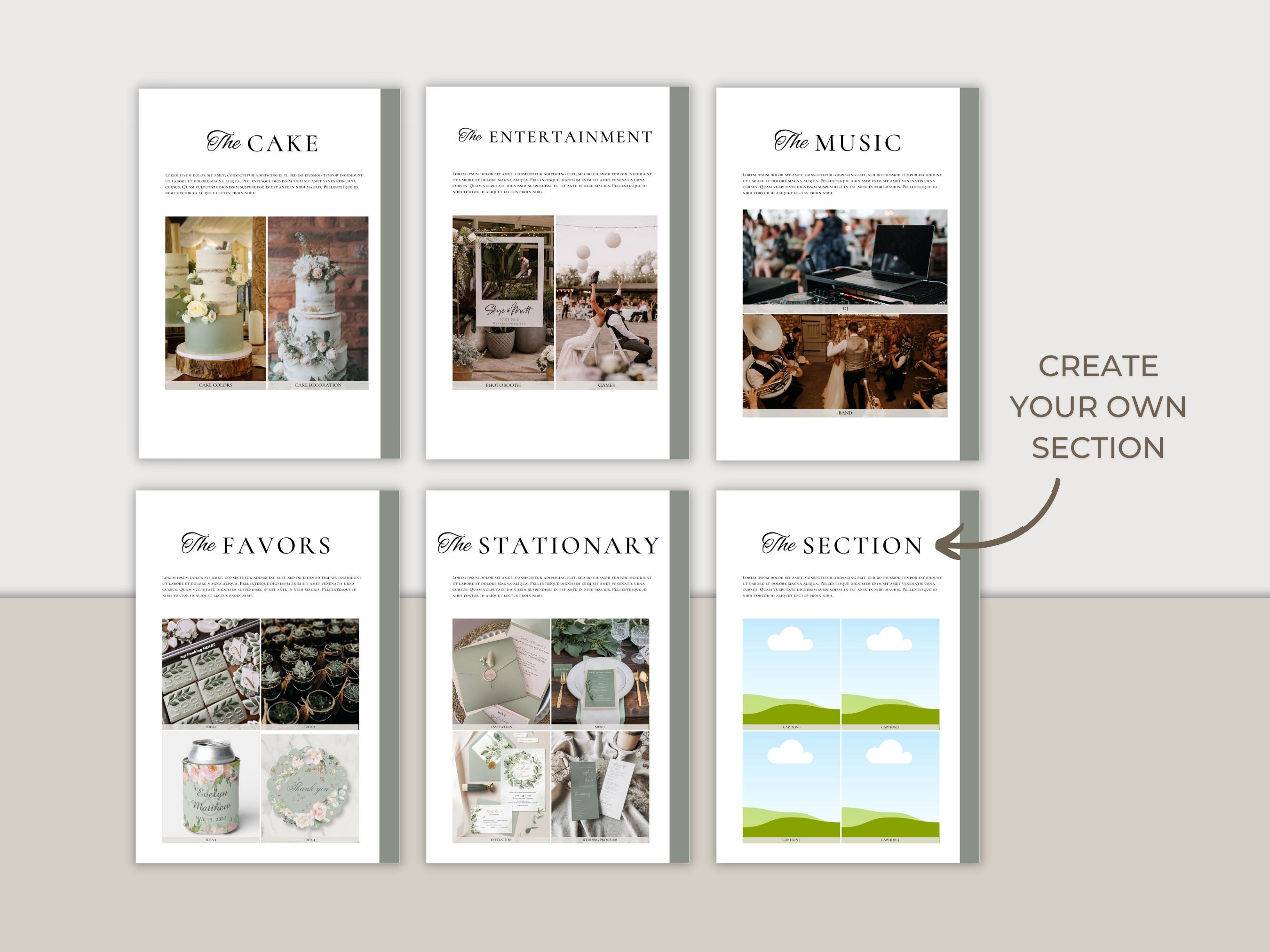Wedding Design Mood Board Template With Design Guide | Canva Editable ...