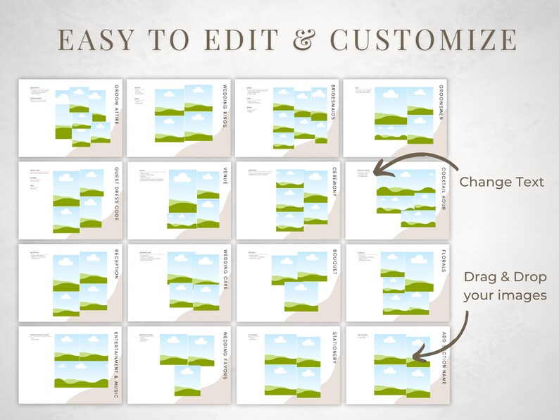 Wedding Design Mood Board Presentation Template With Bonus PDF Guide ...