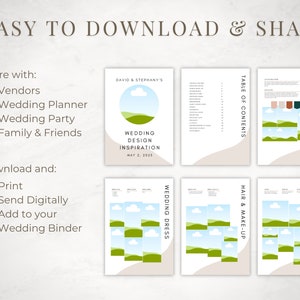 Wedding Design Mood Board Template With Bonus PDF Guide | Canva ...