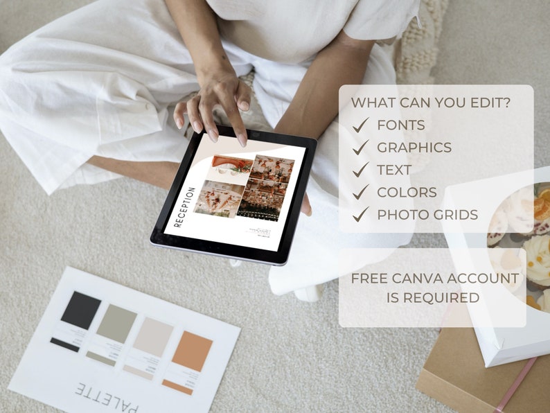 Wedding Design Mood Board Template With Bonus PDF Guide | Canva ...