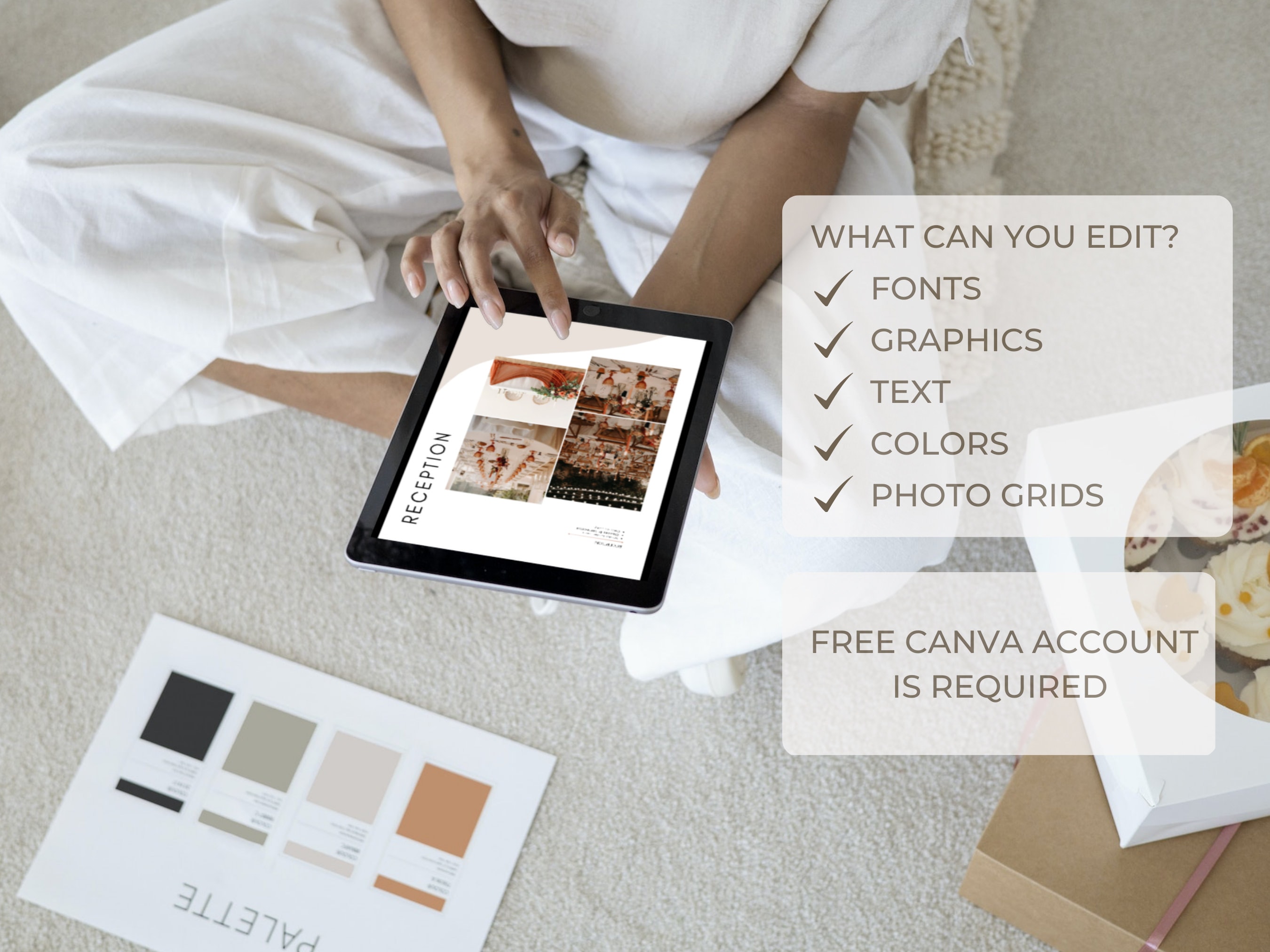 Wedding Design Mood Board Template With Bonus PDF Guide | Canva ...