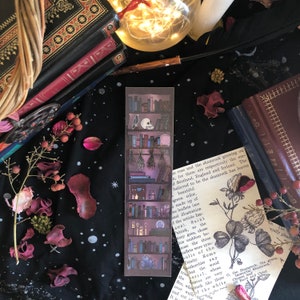Witchcore Bookshelf Bookmark , Personalised Bookmark, Aesthetic Bookmark, Witchcore Bookmark, Witchcore Aesthetic, Gift for Readers