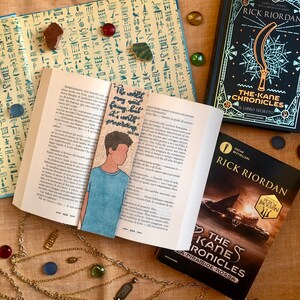 Segnalibro Carter Kane bifacciale con citazione del libro, segnalibro The Kane Chronicles, segnalibro per bambini, regalo per lettori