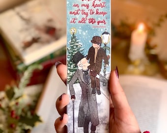 Ein Weihnachtslied Lesezeichen, Weihnachtslesezeichen, personalisiertes Lesezeichen, ästhetisches Weihnachtslesezeichen, Weihnachtsgeschenk für Leser