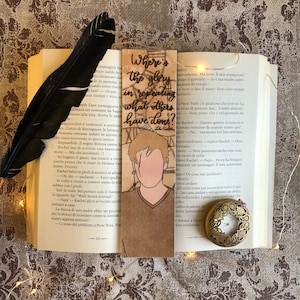 Marque-page Luke Castellan recto-verso avec citation de livre, marque-page Percy Jackson, marque-page personnalisé, marque-page pour enfants, cadeau pour les lecteurs