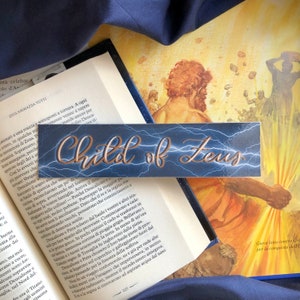 Child of Zeus Bookmark, Percy Jackson Bookmark, Personalised Bookmark, Greek Mythology Bookmark, Gift for Readers
