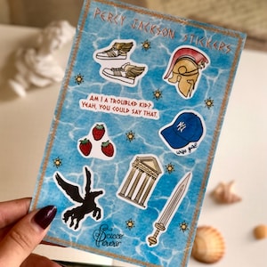 Percy Jackson und die Olympioniken Sticker Blatt, Percy Jackson Sticker, PJO Sticker, Sticker für Leser, Geschenk für Leser