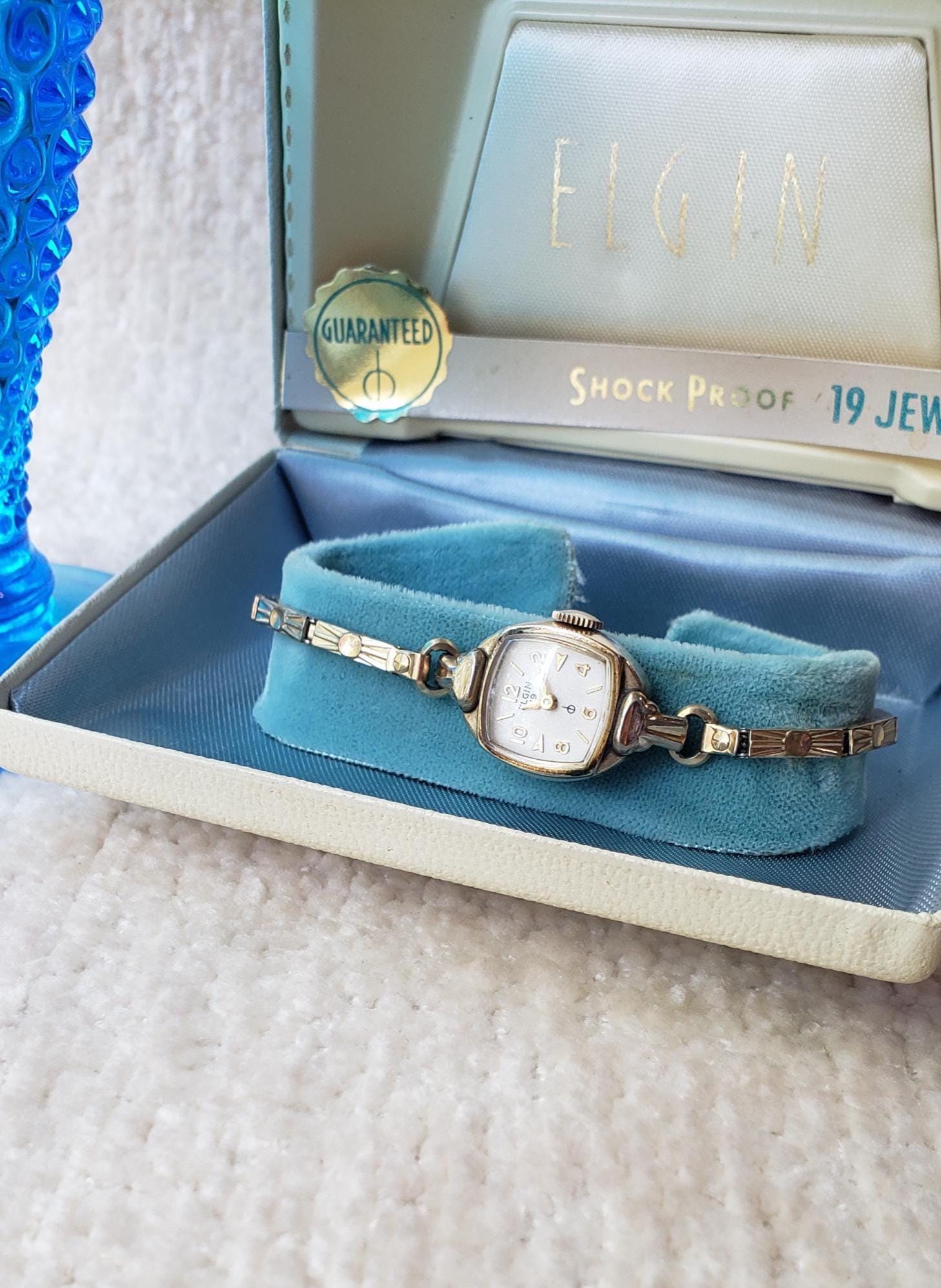 Vintage 1950s Elgin 10K Gold Ladies Mechanical Cocktail  display picture 2