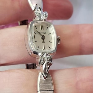 Vintage 10K Gold & Diamonds Bulova La Petite Ladies Mechanical Cocktail Watch!  23 Jewels! RARE!! WORKS!! GORGEOUS!!!
